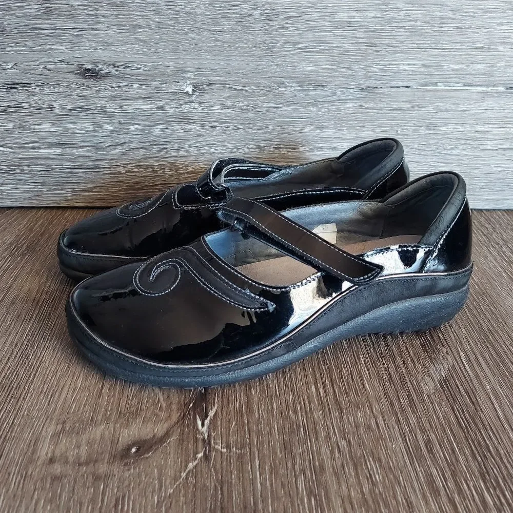 Naot Matai Black Mary Janes Size 36
